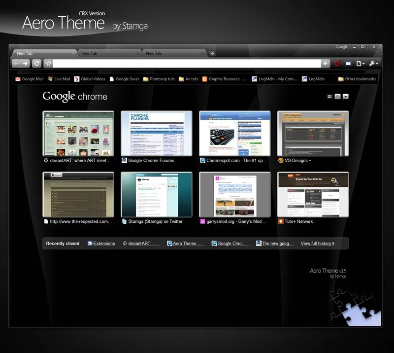 Темы для chrome. Aero Theme. Темы Aero для Windows 7. Chrome темная тема.