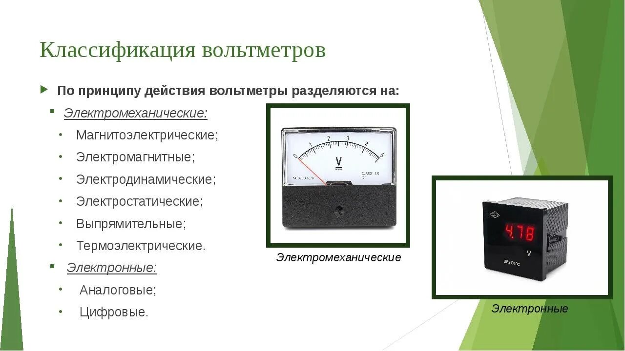 Виды амперметров. Электромеханический вольтметр. Классификация вольтметров в3. Электронный аналоговый вольтметр принцип работы. Чертёж аналогового вольтметра.