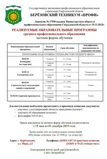 Техникум профи березовский свердловская область