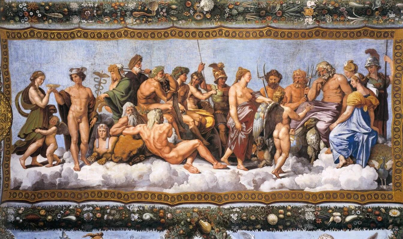 Античные боги олимпийцы. Джулио Романо Олимпийские боги.