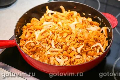 Лисички с беконом