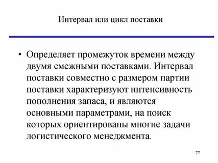 Цикл поставки