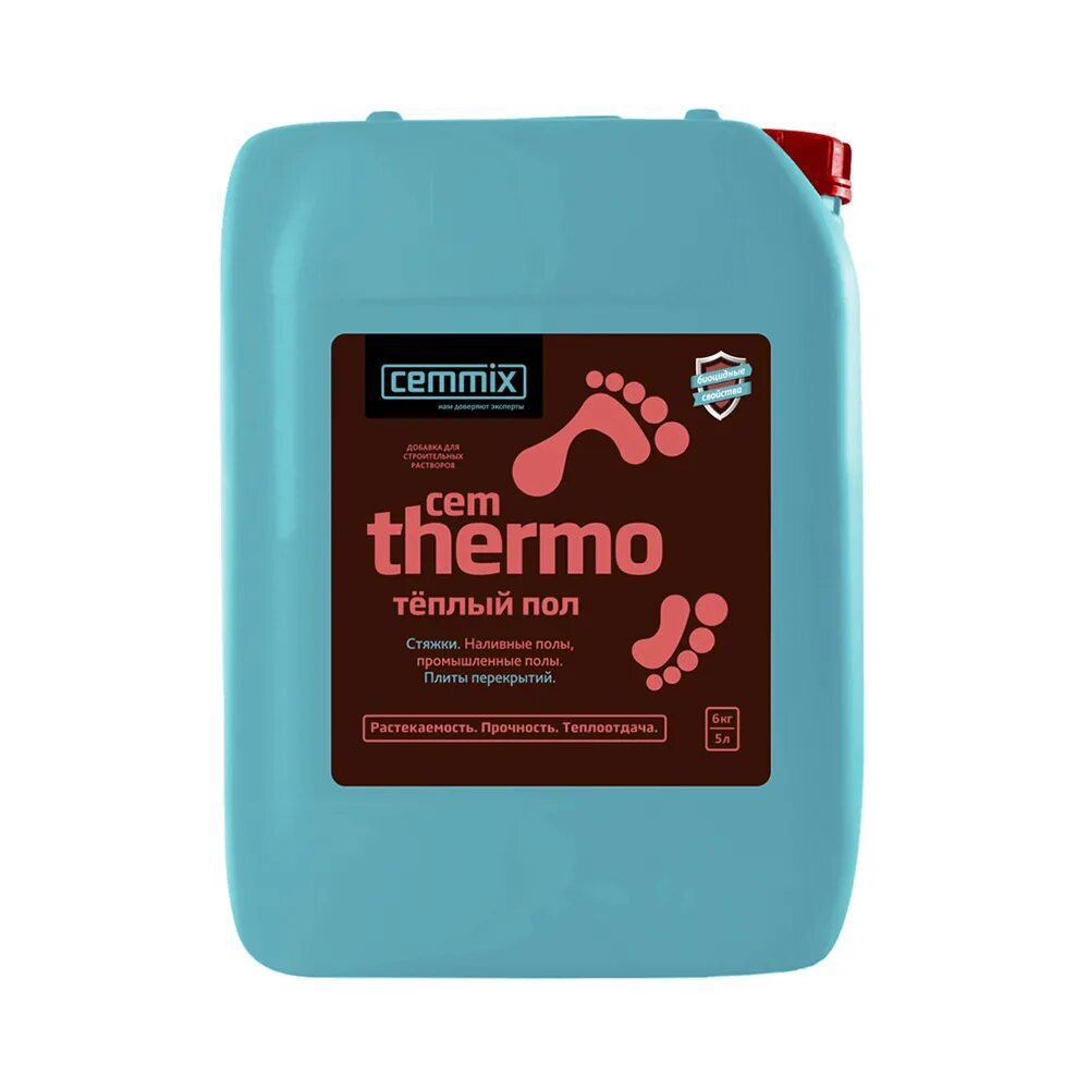 Строительные добавки. Добавка пластификатор Cemmix CEMTHERMO 5 Л. Пластификатор Cemmix Plastix. Пластификатор CEMTHERMO 5л теплый пол. Добавка для теплых полов CEMTHERMO, 5 Л (128 шт/пал).