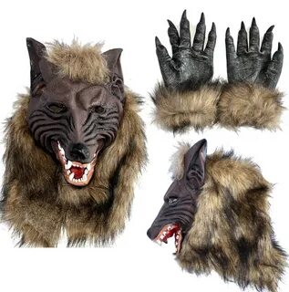 Открыть подробное описание. заказать Halloween Wolf Head Face Mask Werewolf...