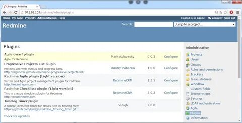 Redmine projects