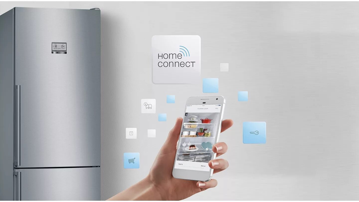 Home connections. Умный холодильник Bosch. Холодильники с системой умный дом. Макет умного холодильника. Home connect сушилка бош fkbcdf.