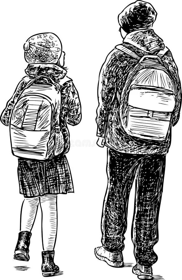Мальчик и девочка с портфелем. Девушка идет в школу с портфелем. Силуэты школьников с портфелями.