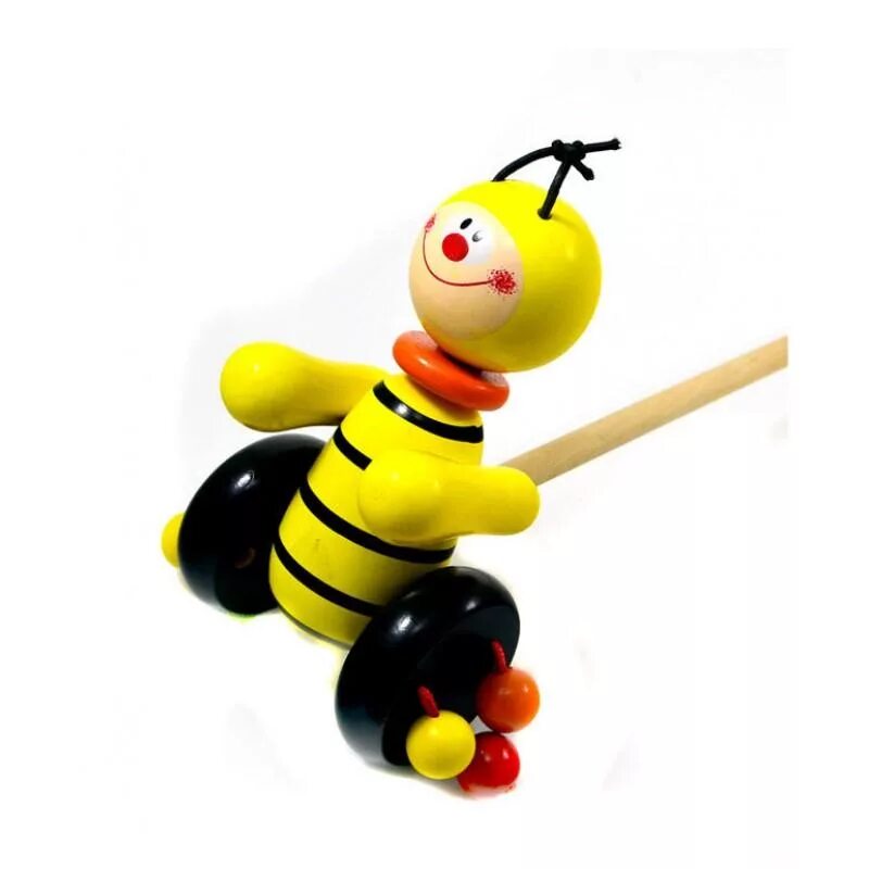 Каталка-игрушка Mapacha пчёлка. Каталка Пчелка деревянная. Деревянная Пчелка каталка деревянная. Детская деревянная каталка на палочке Пчелка. Купить пчела деревянная