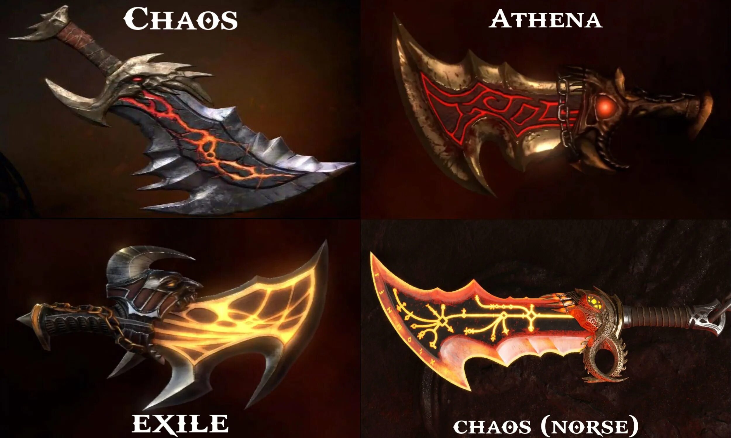 Blades of Chaos. Blade of Exile. Blade of Chaos Art.