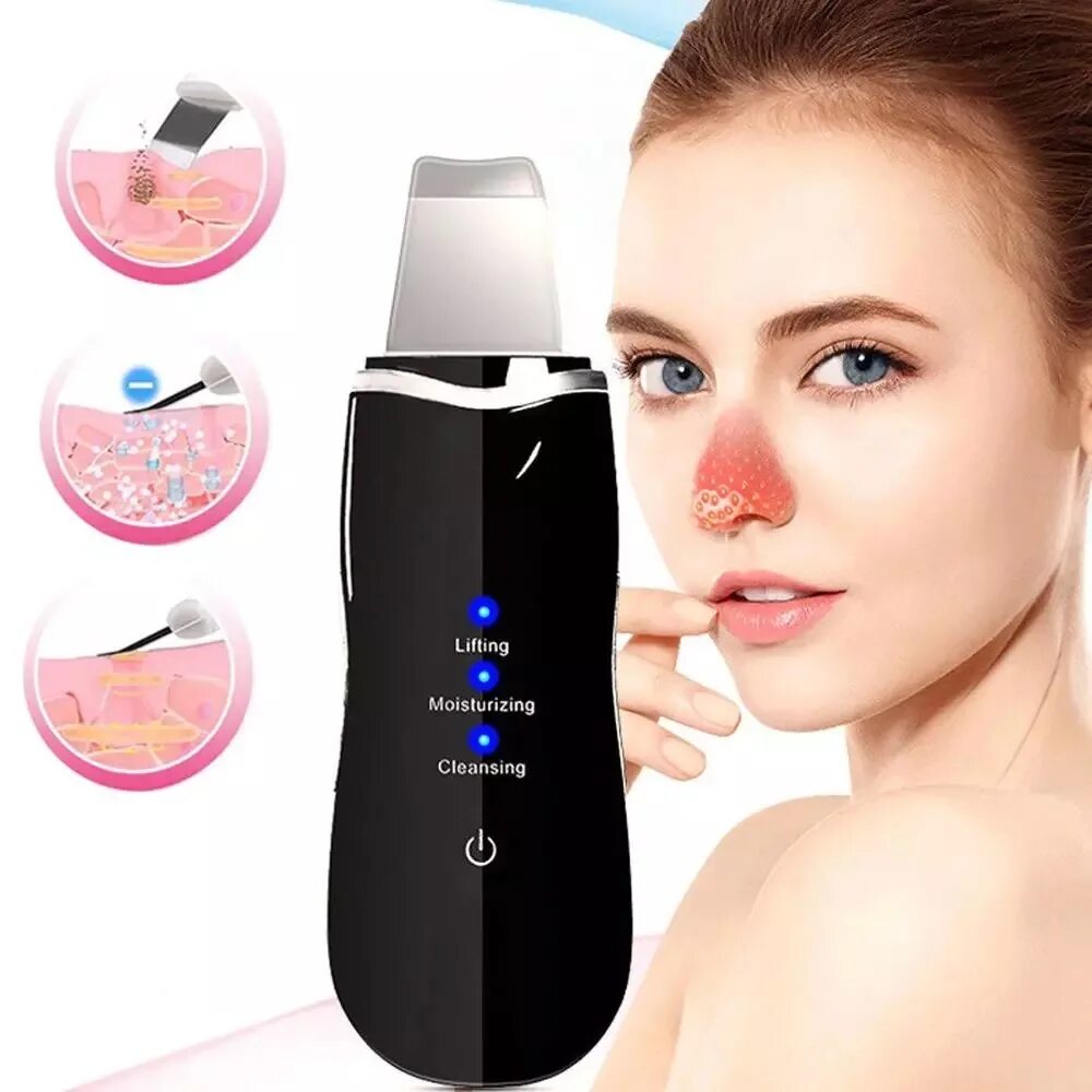 Ultrasonic facial Skin Scrubber.