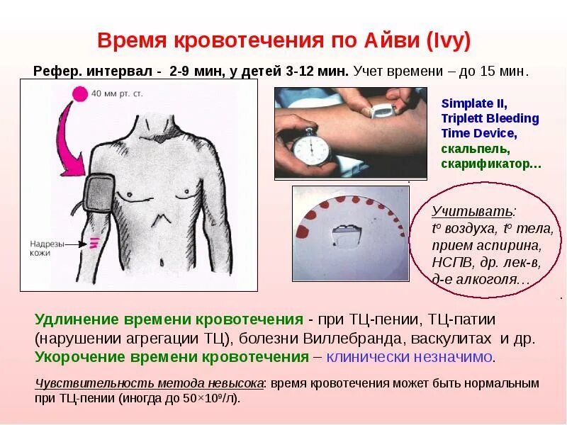 Тест определите кровотечение. Удлинение времени кровотечения. Определение продолжительности кровотечения по Дьюку. Удлинение времени кровотечения характерно для. Исследование времени кровотечения.