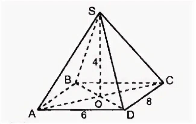 Пирамида тест 10 класс с ответами. В основании пирамиды лежит прямоугольник со сторонами 6 и 8. Основание пирамиды прямоугольник со сторонами 6 и 8 см. Тест по геометрии пирамида 10 класс. Основании которого лежит прямоугольник.
