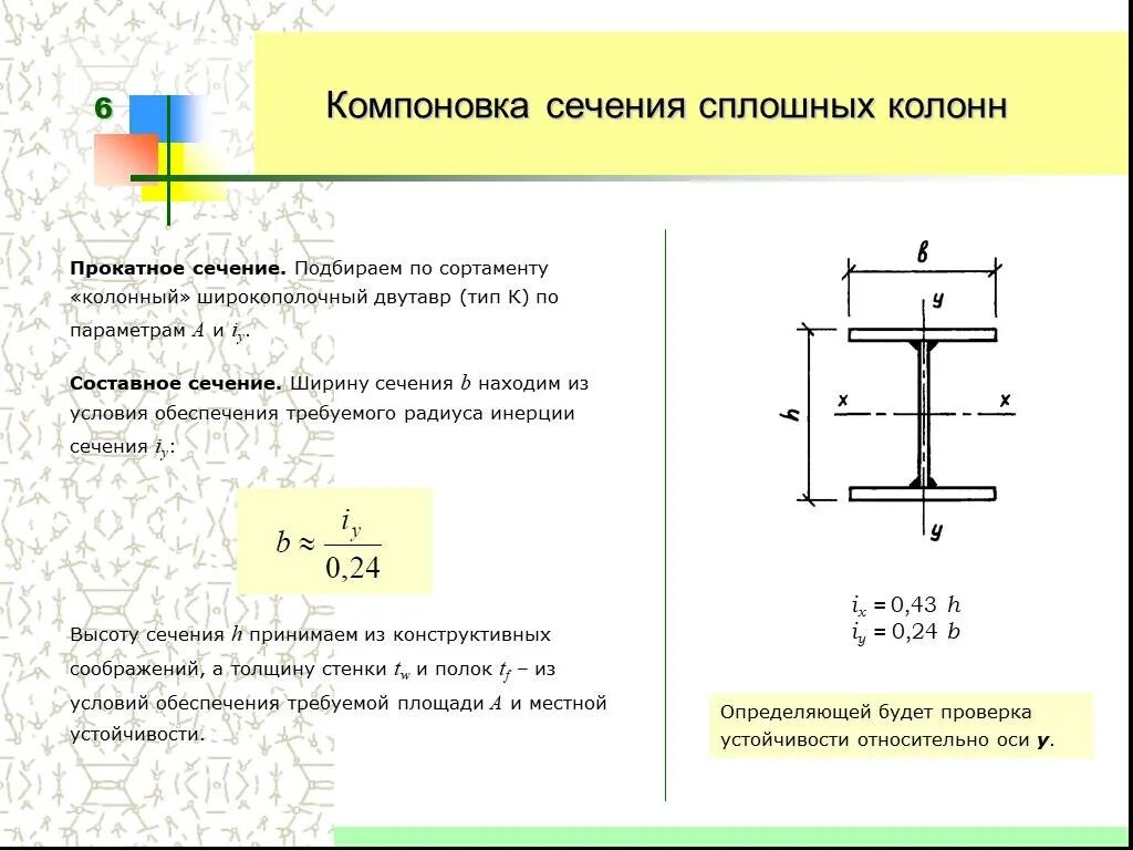 Подобрать размеры сечения. Подобрать сечение сплошной прокатной колонны. Компоновка сечений стержней из прокатных профилей. Подбор поперечного сечения стальной Центрально-сжатой колонны. Центрально-сжатые колонны сечения.