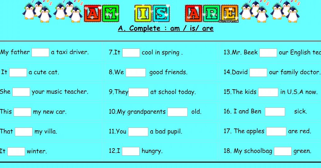 Тест по теме глаголы 3. Глагол ту би в английском языке упражнения для детей 2 класса. Am is are упражнения для детей. Am is are задания для детей. Упражнения на глагол to be в английском языке для детей 2 класса.