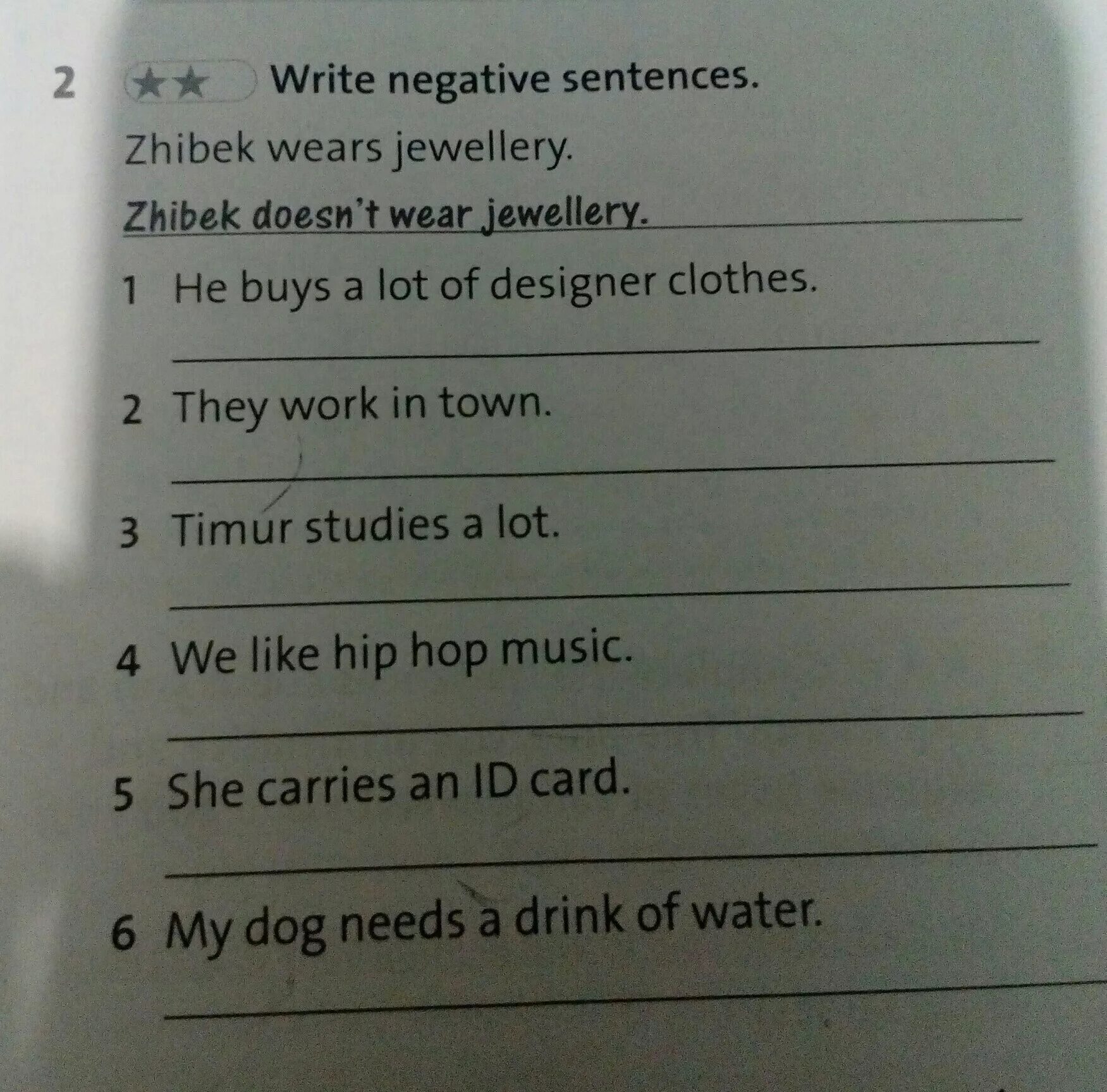 Write the negative i play the piano. Write negative sentences. Write negative sentences as in the example. Write the sentences in the negative. Задания 3 write the negative sentences ответы.