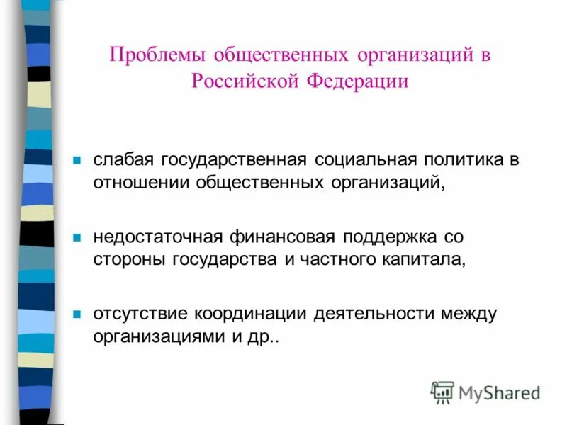 Федерация проблемы организации. Проблемы общественных организаций. Социальные проблемы в организации. Проблемы общественных объединений. Общественные организации России.