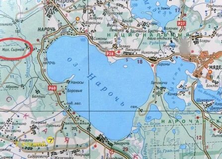 Нарочь на карте