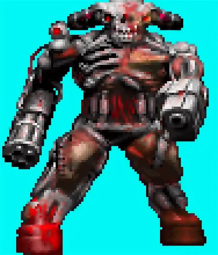 Custom doom. Кибердемон вольфенштайн. doom раскраска кибердемон.
