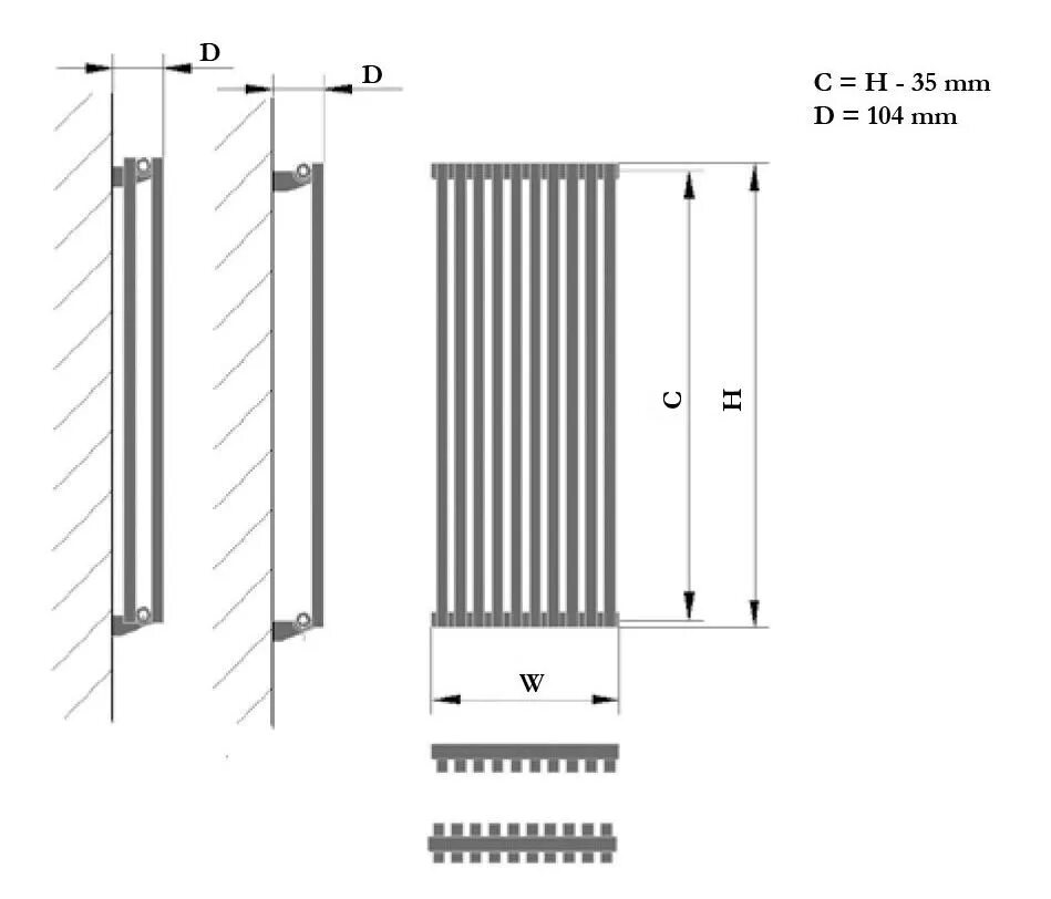 Высота вертикального радиатора. Трубчатый вертикальный радиатор WARMMET Round 42 v. Rifar tubog 1735 мм вертикальный радиатор. Радиатор вертикальный алюминиевый 1500мм. Радиатор отопления СТК 200.