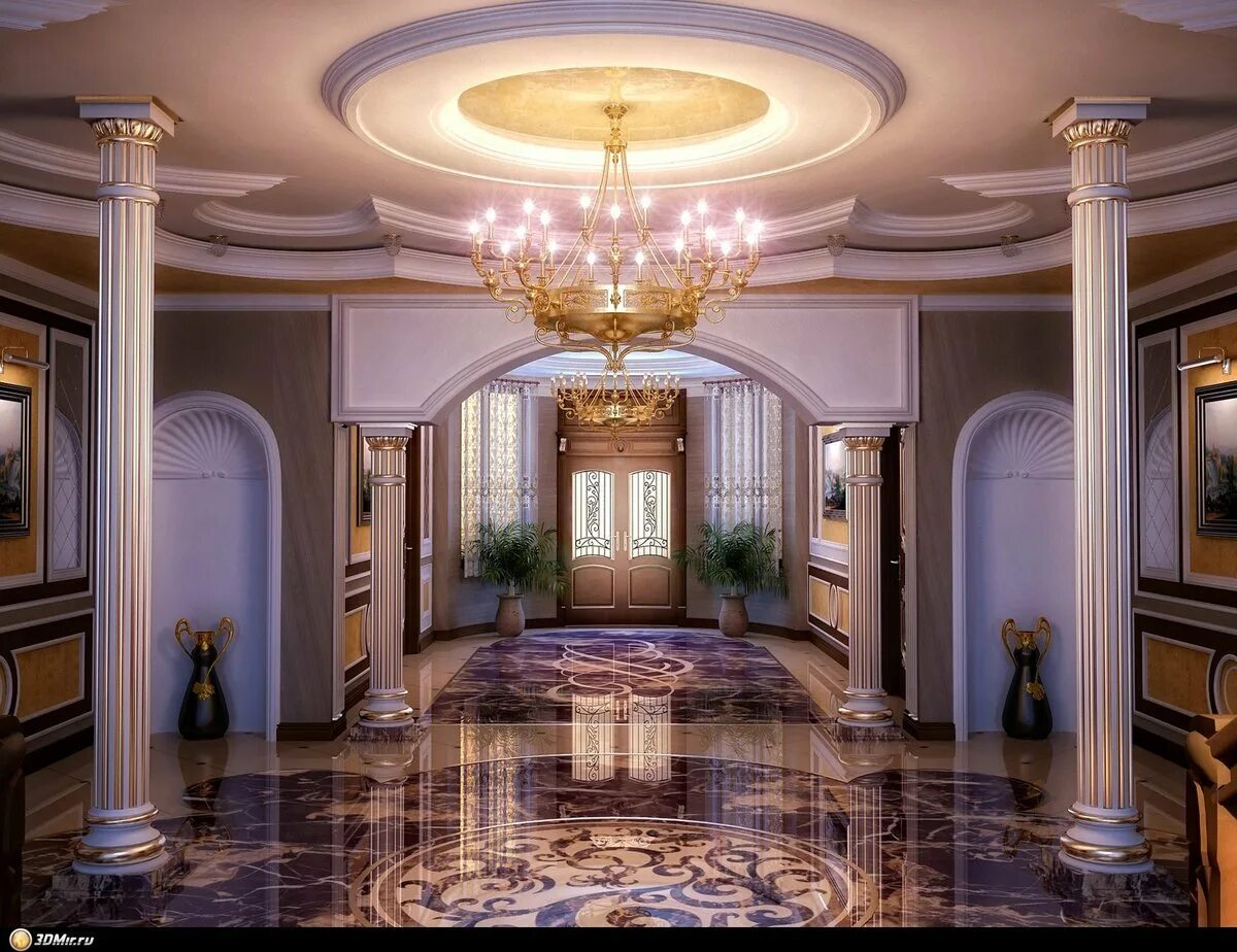 Сайт холе. Дворец Версаче лестница в Доворец. Румыния Холл. Зал с колоннами. Красивые холлы в домах.