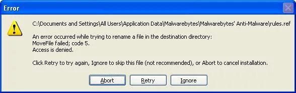 Ошибка c program files