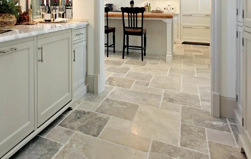 Natural stone flooring
