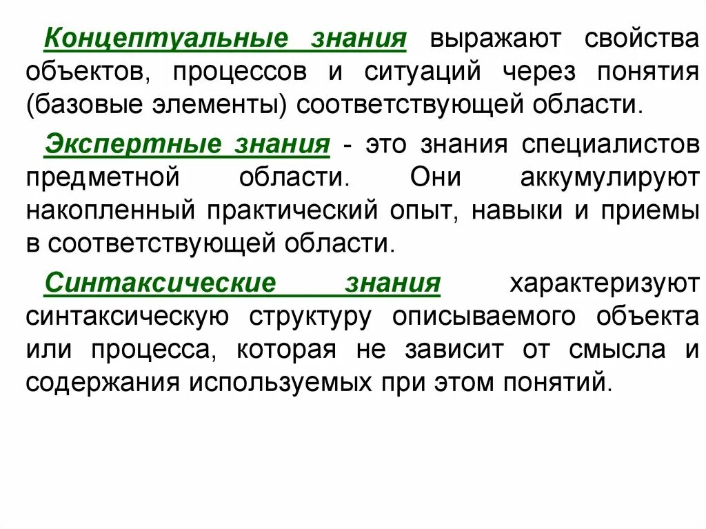 Знание выраженное в доступной. Концептуальные знания. Концептуальное познание. Пример концептуального знания. Концептуальное познание это в педагогике.