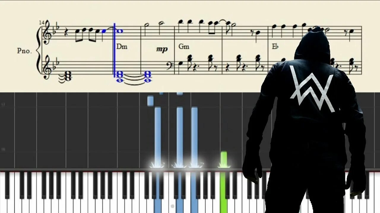 Одиночка песня ремикс. Alone alan Walker Ноты для фортепиано.