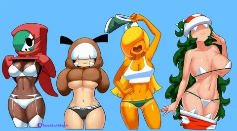 -8, minuspal, goomba, koopa, piranha plant, shy guy, shy gal, underwear, ku...