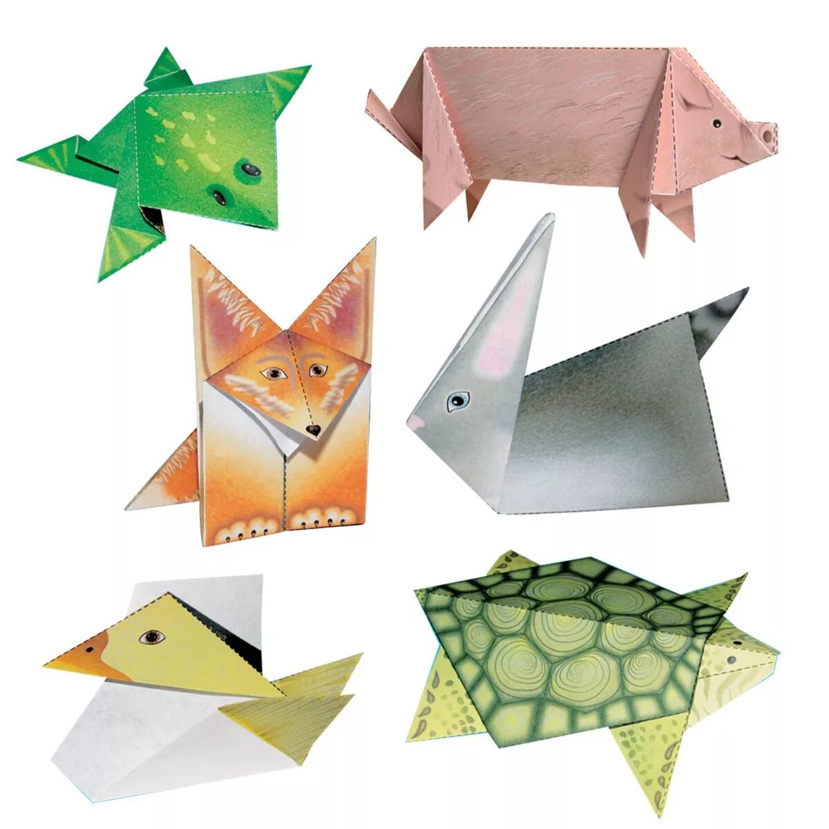 Фигурки оригами. Набор оригами для детей. Объемное оригами набор. Оригами фигурки для детей.