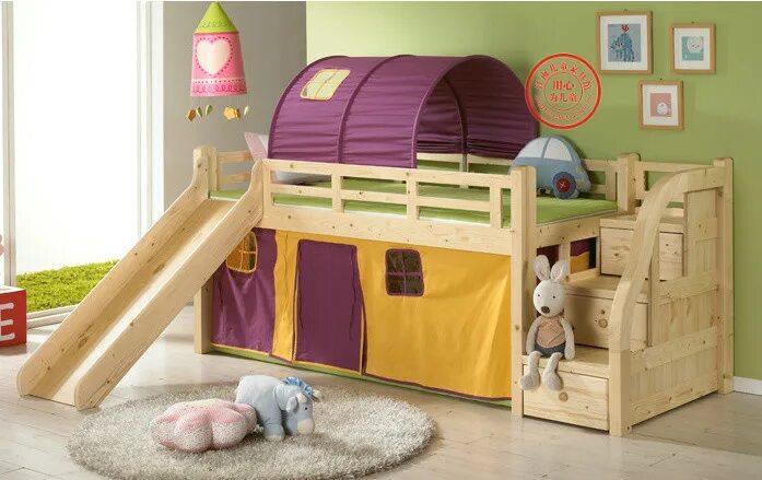 Кровать 7 дом. Детские кровати. Двухъярусная кровать с горкой. Детская кровать с игровой зоной. Детская кровать с горкой.