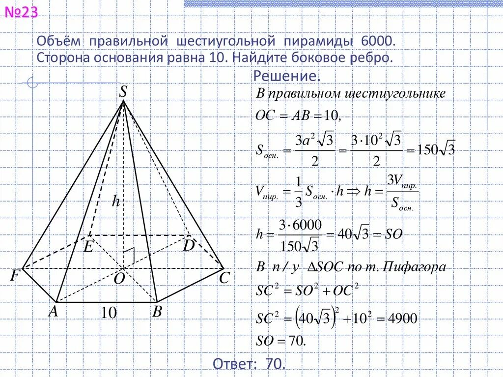 Изобразите шестиугольную пирамиду. Шестиугольная пирамида формулы. Правильная шестиугольная пирамида формулы. Объем правильной шестиугольной пирамиды. Боковая грань шестиугольной пирамиды.