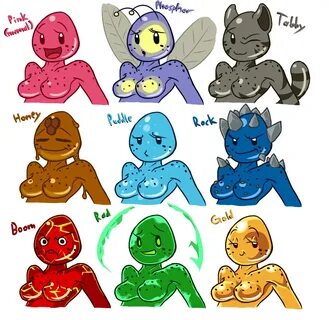 Gold_Slime Honey_Slime ManDemolition Phosphor_Slime pink_slime Puddle_Slime R...