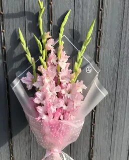 Гладиолусы в цветочном магазине