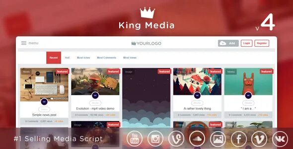 King Media. King Media Theme. V Media. King Media Theme News. King script