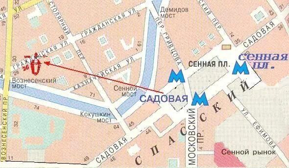 Метро садовая как дойти. Спб ул садовая на карте. сенная площадь карта. сенная площадь на карте спб. сенная площадь метро карта.