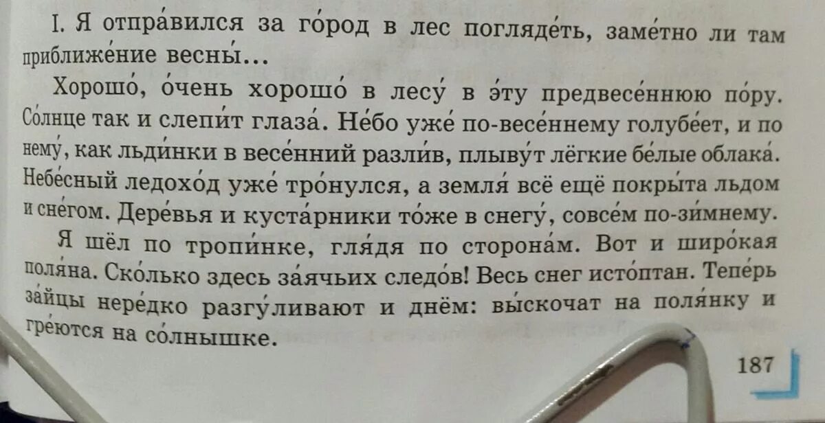 Текст я отправился за город. Русский язык я отправился за город в лес поглядеть заметно ли там. Хорошо в лесу в эту предвесеннюю пору. Я отправился за город в лес текст.