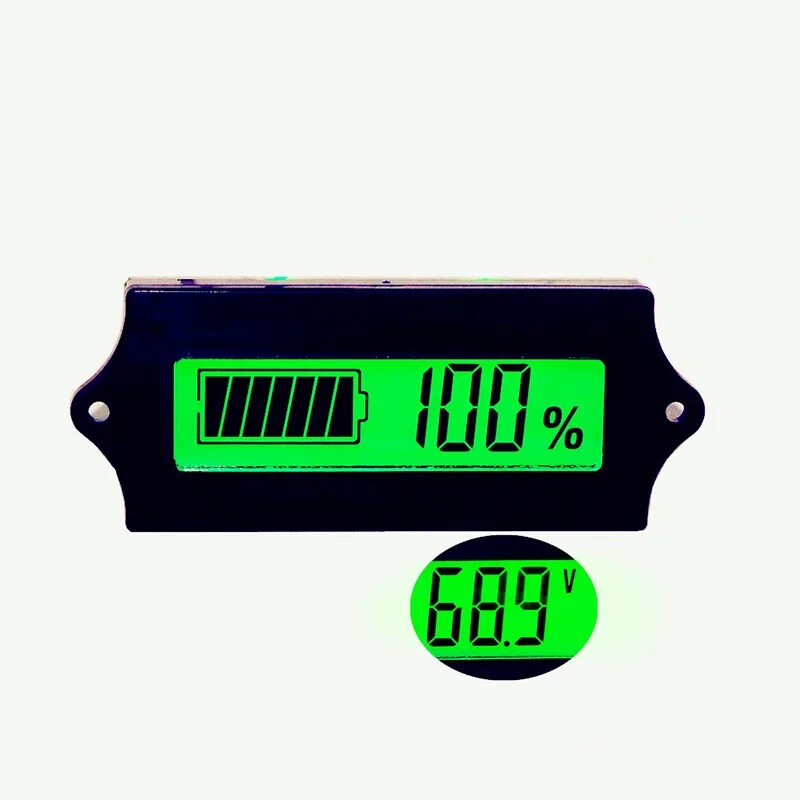 Цифровой индикатор емкости свинцово-кислотного аккумулятора. DC 12-250v Tester LCD display. Индикатор заряда для 12в аккум. Цифровой. LCD Tester 12v DC.