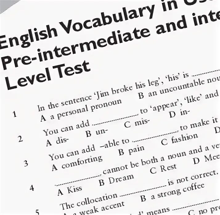 Test Vocabulary in use. Test your Vocabulary in use Elementary. Test your English Vocabulary in use pre-Intermediate and Intermediate. Elementary Level. Test english vocabulary in use