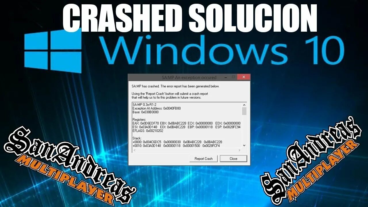 0x0040fb80 самп. Краш сампа. SAMP краш на виндовс 10. Windows крэш. Exception at address 0x00000000
