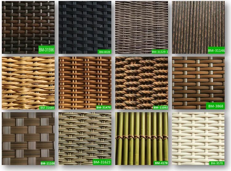 Garden Outdoor Furniture Flat Pe Rattan Weaving Material For Storage Baskets - B