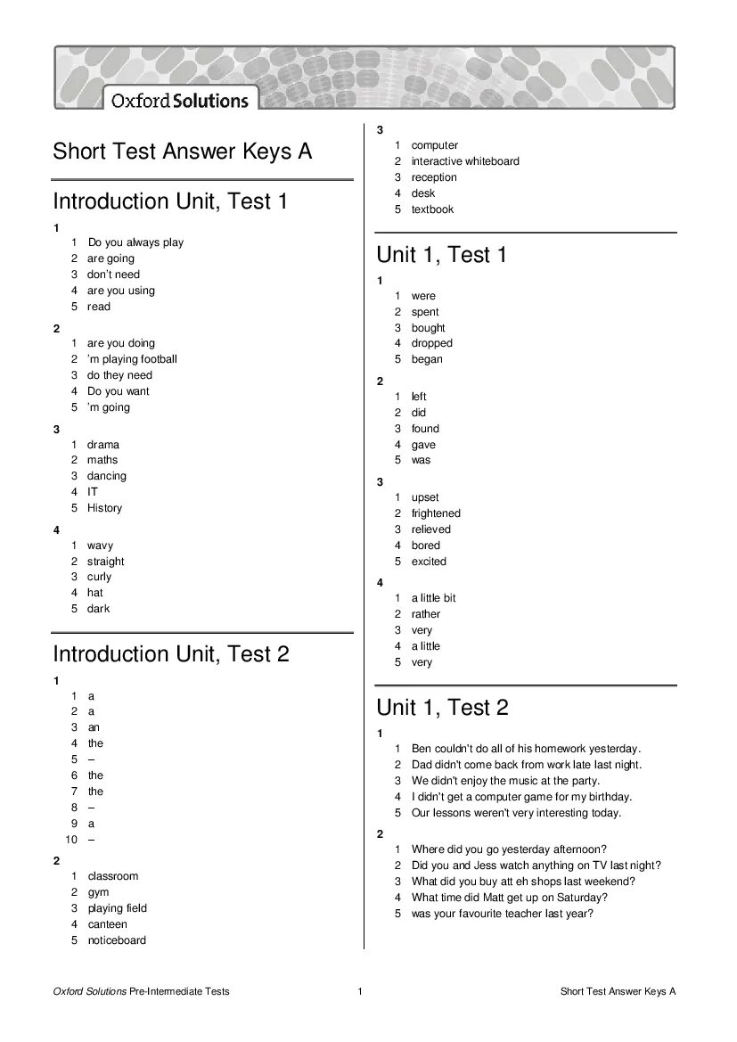 Unit 2 short Test 2a ответы. Unit 2 short Test 1a ответы solutions third Edition. Solutions third Edition Unit 3 short Test 2a ответы. Unit 3 short Test 2a ответы Intermediate. Unit 1a