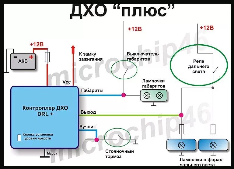 DRL контроллер подключение схема. Lite DRL Controller схема подключения. Схема подключения контроллера ДХО Pajero 3.