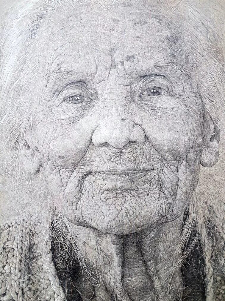 Создаем живописный портрет пожилого человека. Шания МАКДОНАХ. Портрет бабушки. Портрет пожилого человека. Портрет старушки.