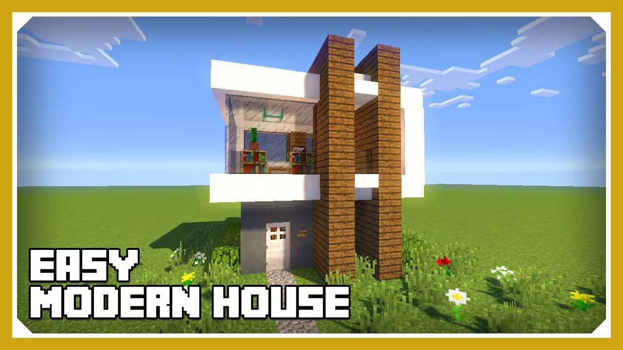 Minecraft modern house tutorial