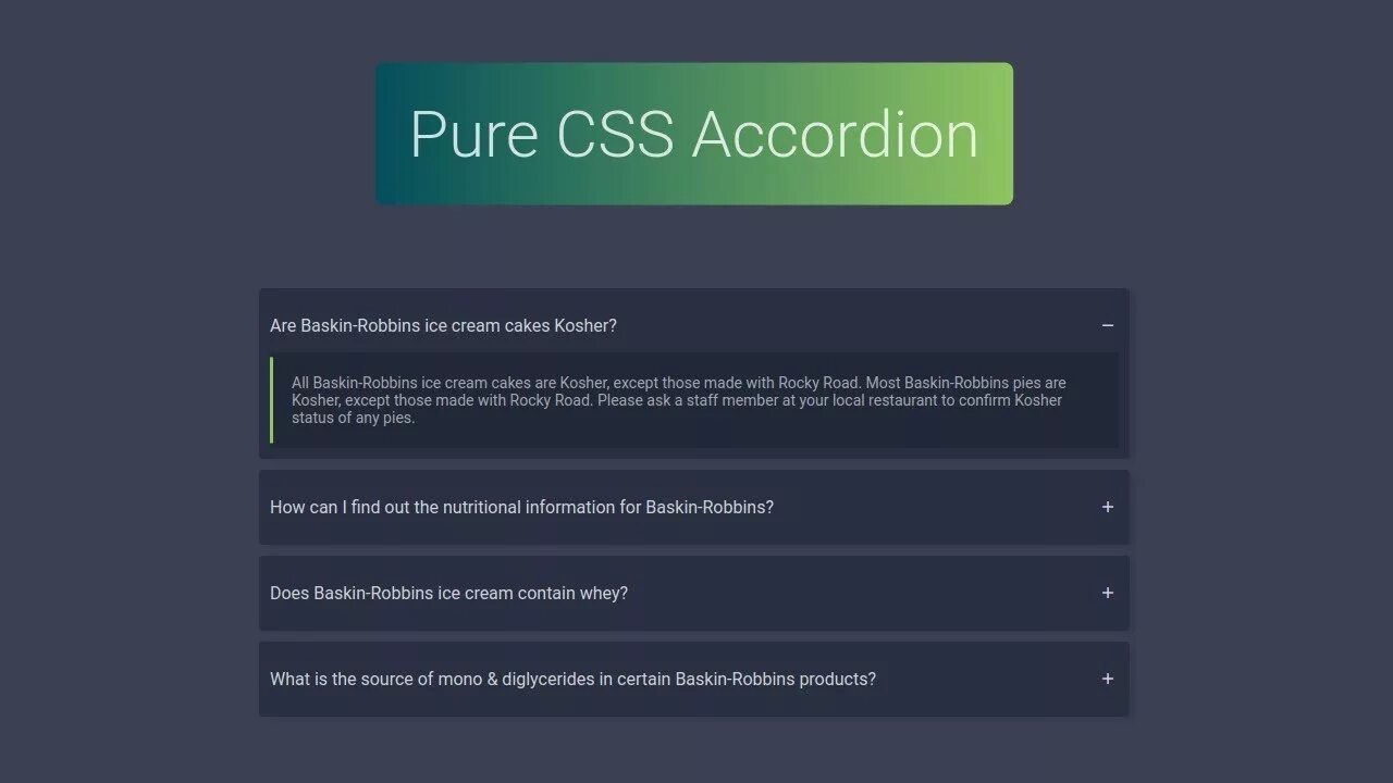 Css contain. Аккордеон CSS. Аккордеон html CSS. Меню аккордеон html. Accordion CSS.