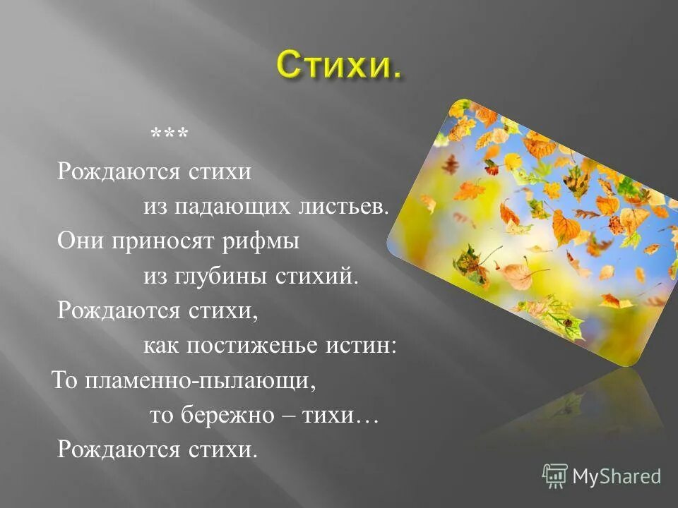 Стихи рождаются