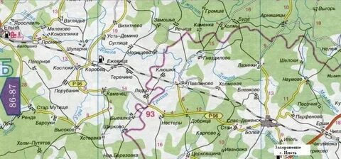 Ельня на карте