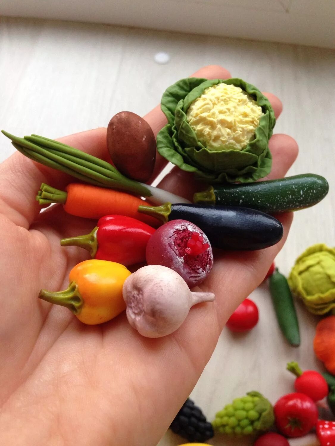 миниатюрные овощи. овощи из полимерной глины. набор овощей из полимерной глины. овощи из полимерной глины. мини овощи из полимерной глины.