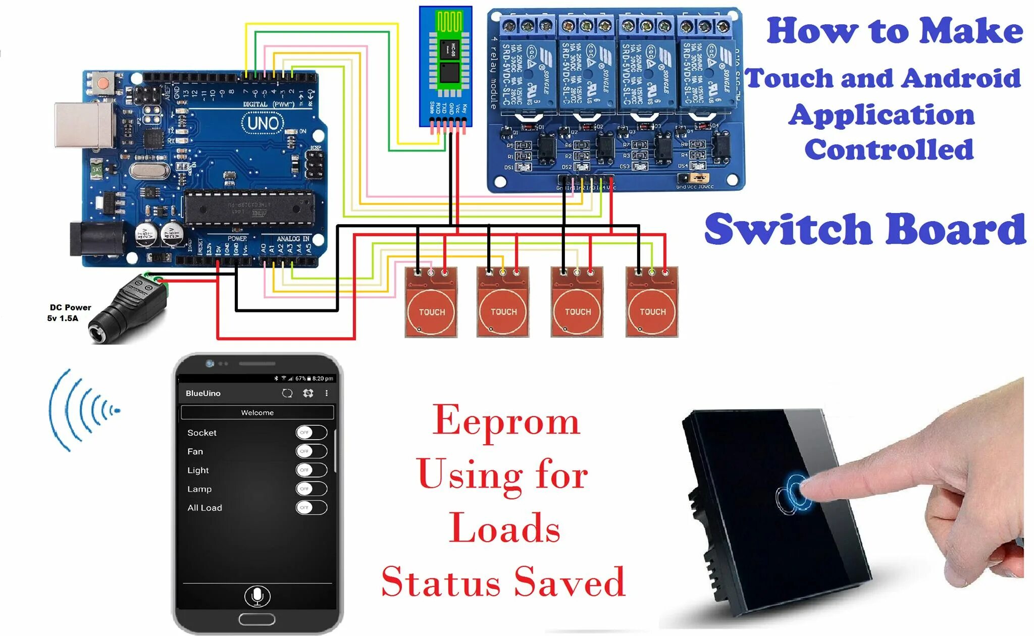 Controlled switching. Блютуз коммутатор. arduino bluetooth control. automation of light switching with bluetooth module and arduino. драйвер для сенсорной.